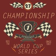 T-shirt Printing design typography graphics Speedway vector illustration
