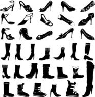 Set of Shoes silhouettes