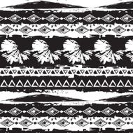 Tribal ethnic seamless stripe monochrome pattern