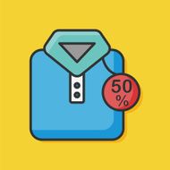 sale clothes color line icon