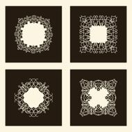 Line art logo design elements