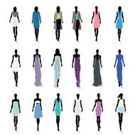 Set of female fashion silhouettes