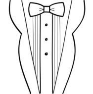 Abstract hand-drawn sketchy black tuxedo N5