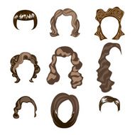 woman man hair vector hairstyle silhouette