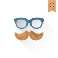 Hipster Mustache Leaves N5