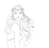 Flower power bohemian hippie chic girl N5