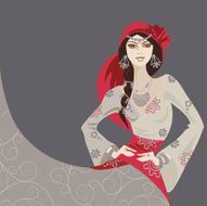 Flower power bohemian hippie chic girl N6