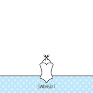 Swimsuit icon Women swimwear sign N8