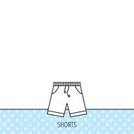 Shorts icon Casual clothes shopping sign N8