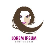 beautiful girl vector logo design template beauty salon or woman