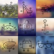 fashion timeline infographics with blurred background N2