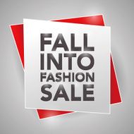 FALL INTO FASHION SALE poster design element N2