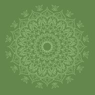 Mandala Round Ornament Pattern N11