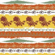 Hand drawn tribal pattern white background
