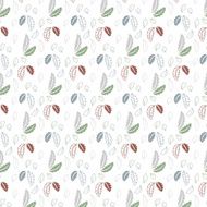 Seamless leaf pattern on a white background