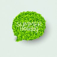 Summer Bubble for speech Green leaves