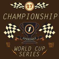 T-shirt Printing design typography graphics Speedway vector illustration N2