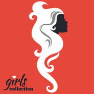 Beautiful woman silhouette Girls collection N4