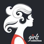 Beautiful woman silhouette Girls collection N9