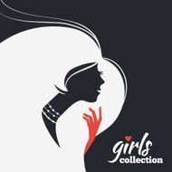 Beautiful woman silhouette Girls collection N10