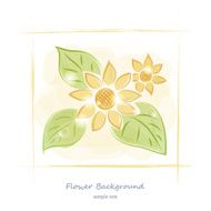 Floral watercolor drawing vector background