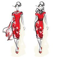Rough fashion sketch N2
