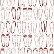Seamless fashion pattern with ballerinas