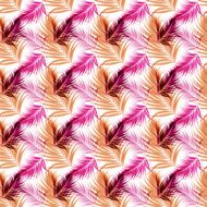 Seamless fashion pattern with palm leaves