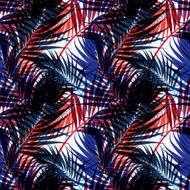 Seamless fashion pattern with palm leaves N2