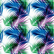 Seamless fashion pattern with palm leaves N8