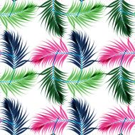 Seamless fashion pattern with palm leaves N11