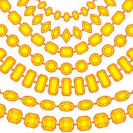 Background pattern with gem necklaces