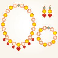Gem necklaces earrings and a bracelet set