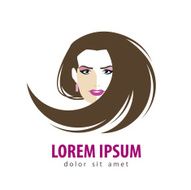 beauty salon vector logo design template girl young woman or N2