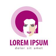 beauty salon vector logo design template woman female or fashion