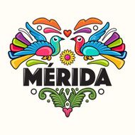 M&eacute;rida Amate Heart Print