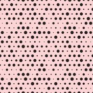 Cute pink and black dotted vector seamless pattern