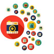 Flat concept design with shadow collection camera