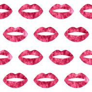 Red woman lips seamless pattern