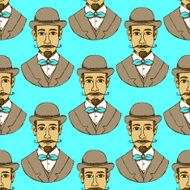 Sketch man in hat