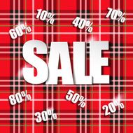 Sale illustration with white text on red cage N2