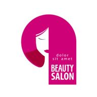Beauty salon vector logo design template Girl woman or hair