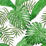 tropical leaves seamless pattern