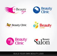 Beauty clinic logotypes salon logo templates