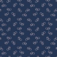 Sporty tourist seamless background with retro bicycles