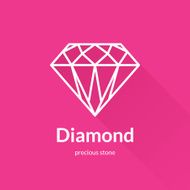 Geometric faceted diamond shape logo