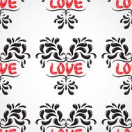 Vector damask seamless pattern element With abstract handwriting N2