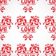 Vector damask seamless pattern element With abstract handwriting N7