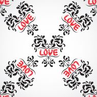 Vector damask seamless pattern background Grunge style N2