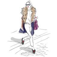 Model fashion sketch N5